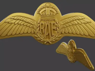 WW2 British Royal Air Force Wings I 3D print model
