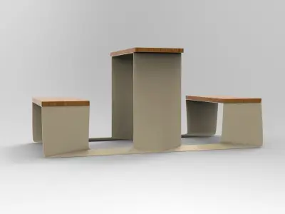 Simu Picnic Set Low-poly 3D model