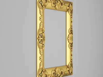 Classic Frame Mirror 002 3D model