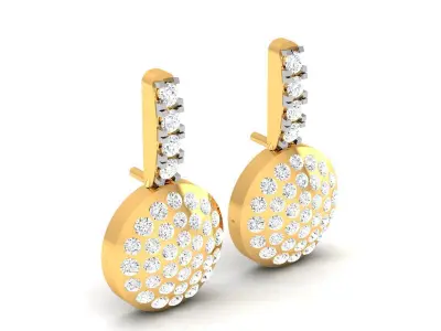 Women Earrings 3dm STL FBX OBJ Render Details 3D print model purchase