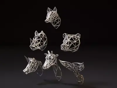 Animal on the wall 3D print model