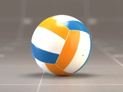 Volleyball Ball low poly Low-poly 3D model