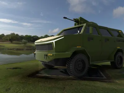 Modern Military Vehicle Low-poly 3D model