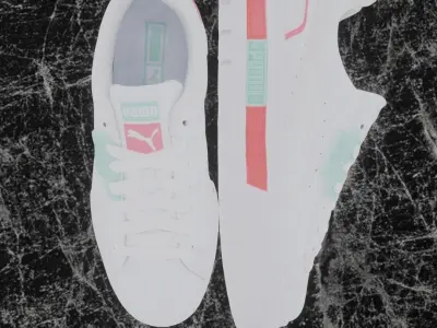 Puma 3D Shoes - White - Pink Low-poly 3D model
