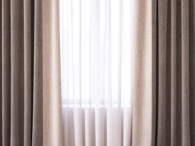 Set 64 Curtains 3D model