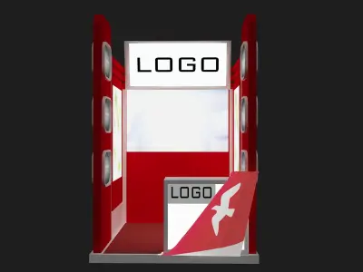 Booth Exhibition Stand a411 3D model