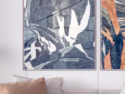 Modern Abstract Decorative Painting 3D model