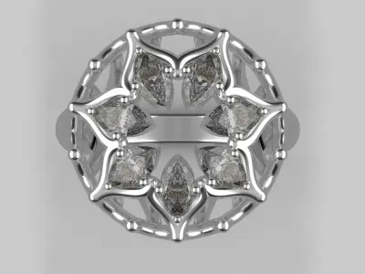 Cluster ring 3D print model get