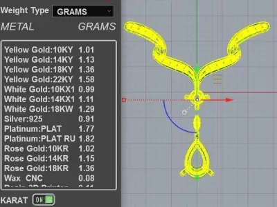 Premium Diamond Wave Necklace with Pear Drop 3D print model