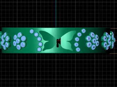 BUTTERFLY DESIGN RING 3D PRINTABLE MODEL  3D print model