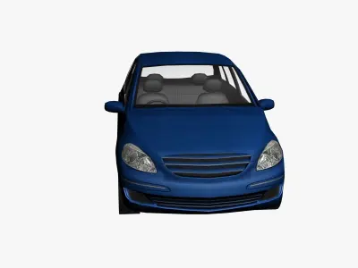 Blue Car Low Poly Low-poly 3D model