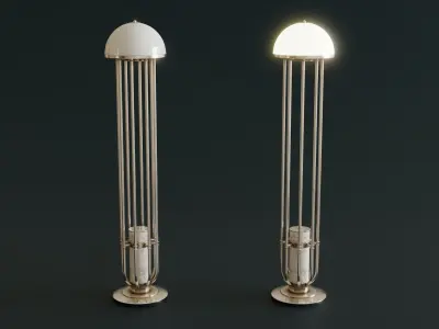 Mid-Century Dome Lamp Low-poly 3D model