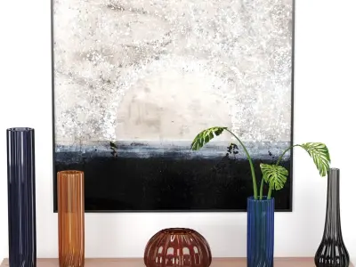 Decor set -No10- Reflex Vase By Sidebar 3D model