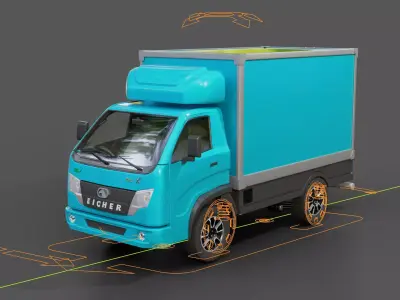 Eicher Pro X EV mini truck 3D model