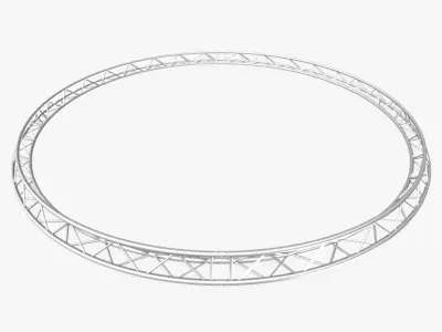 Circle Triangular Truss Full diameter 600cm 3D model