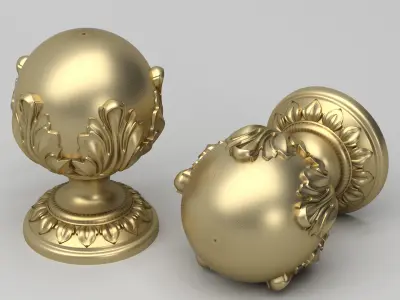 Carved Finials 3D model