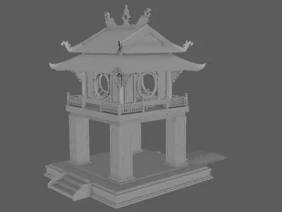constellation of literature pavilion of vietnamese 3D model