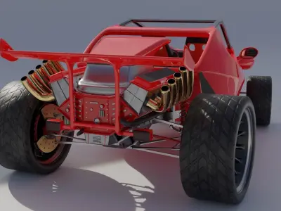 The Trashhopper car Low-poly 3D model