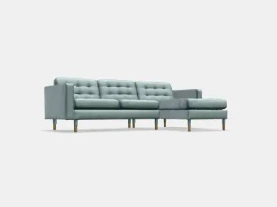 LANDSKRONA 3-seat sofa 6 Low-poly 3D model