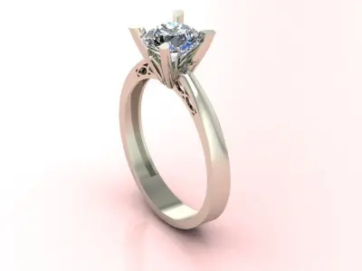 Solitaire Ring Diamond Series  3D print model