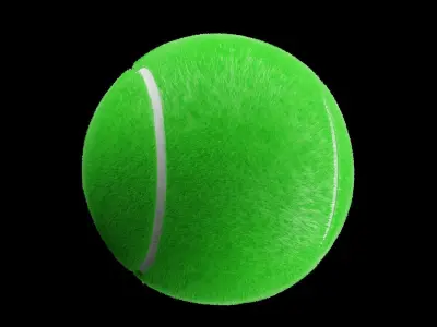 Tennis Ball  Low-poly 3D model