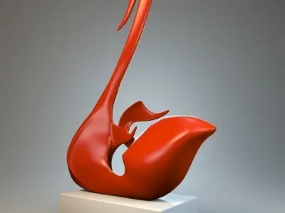 Sculpture Swan 3D model