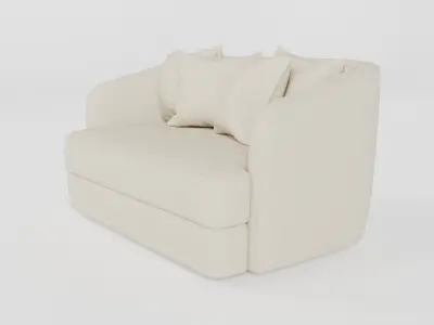Single Sofa Free low-poly 3D model