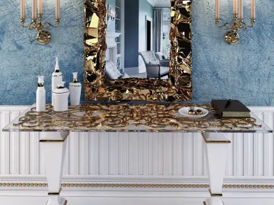 ROME IV Golden Decorative Interior Design Classic Set Pro 3D model