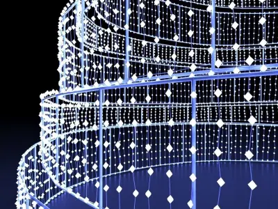 Outdoor Led Lighted Chiristmas Tree 3D model