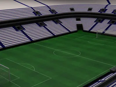 Football Stadium Low-poly 3D model 15