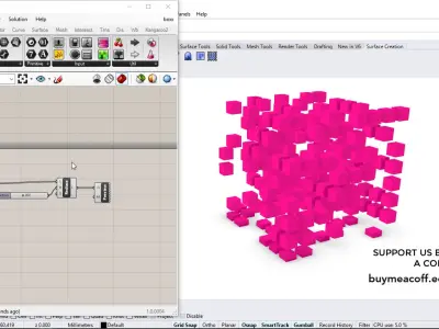 Random Cube Parametric Facade Design Grasshopper Rhino Files 3D model