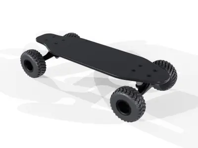 Offroad Skateboard Low-poly 3D model