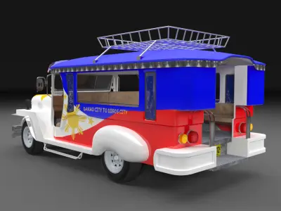Philippine Jeepney Low-poly 3D model