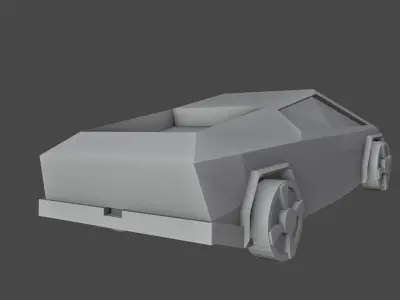 Tesla Cybertruck Low-poly 3D model