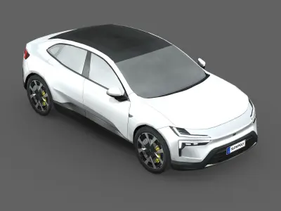 Polestar 4 2024 Low-poly 3D model