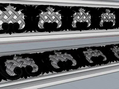 Moulding 3D ornamental model 3D print model