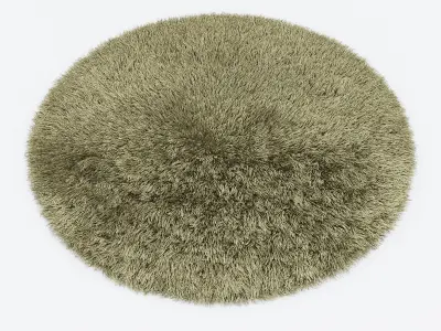 Carpet Snow H265-beige round 3D model