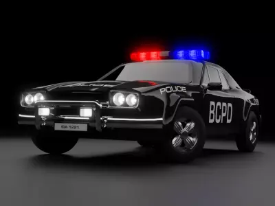 Police Car Low-poly 3D model buy