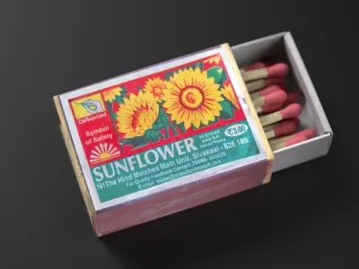 Match Box Low-poly 3D model