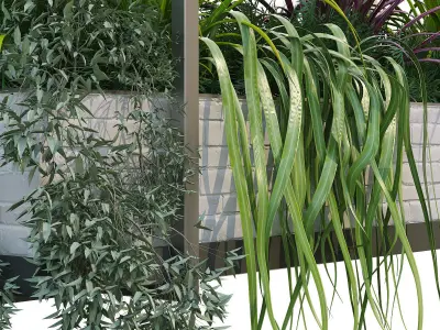 indoor metal box plant set 231 3D model