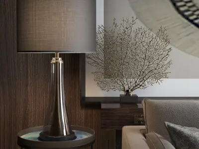 BALTHUS SOFA   MILTON STOOL    CAVUS  LIGHT   10 in 1 3D model 3D model