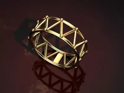 truss ring 3D print model