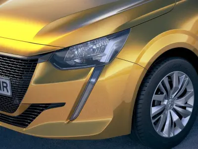 Peugeot 208 basic 2020 VRAY 3D model