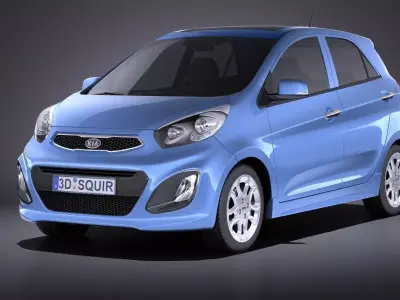 Kia Picanto 2015 5door VRAY 3D model