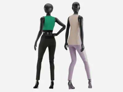 Woman Sport Clothes Set 01 3D model