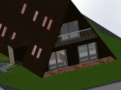 DUPLEX VILLA MANUFACTURED FROM PROFILE STEEL 155 SQUARE METERS 3D model