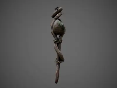 Primitive Club Low-poly 3D model