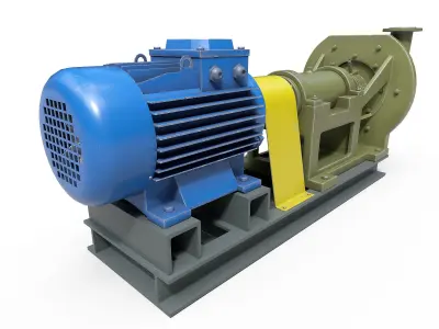 Pump centrifugal 3D model