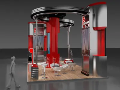 Booth Exhibition Stand a232  3D model