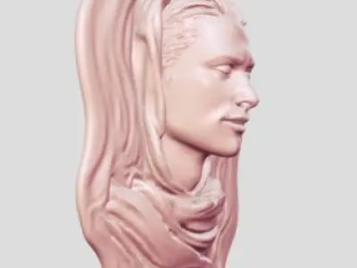 man face head decoration 3D print model